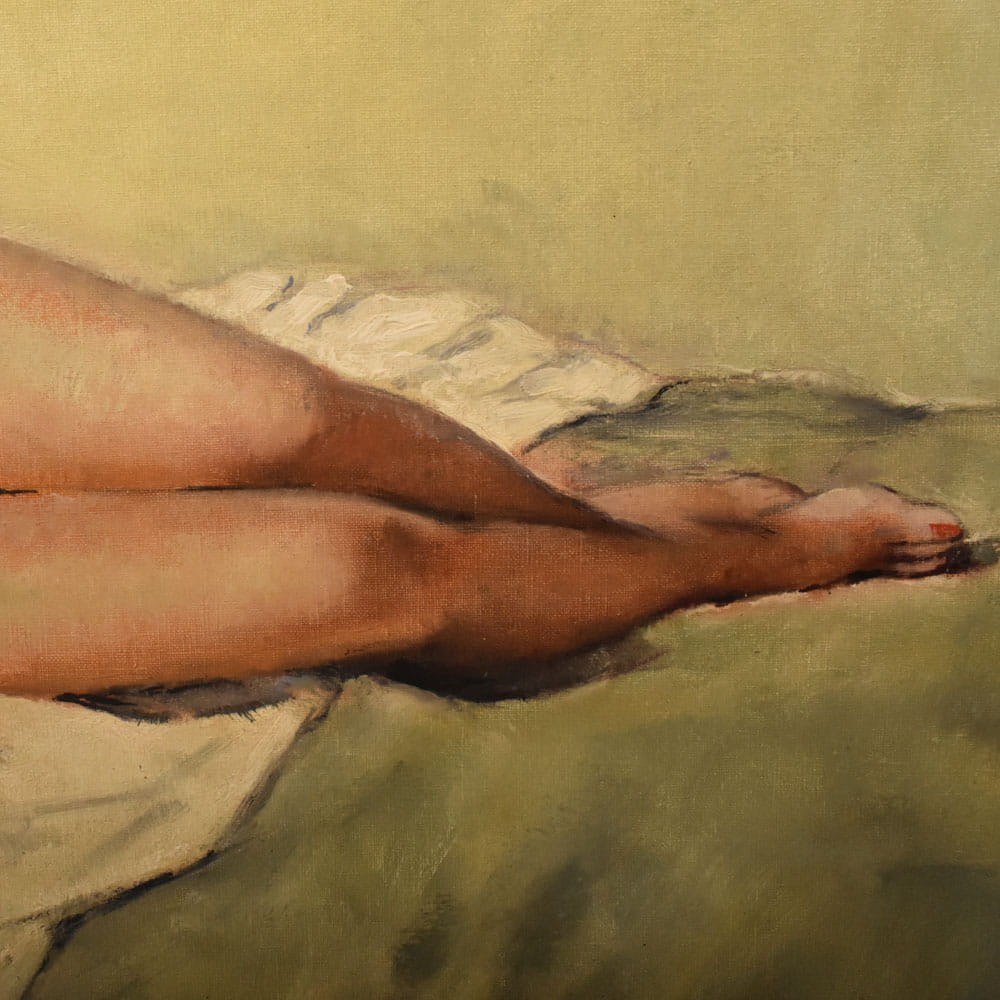 QN787 8a antique nude woman oil painting XX century